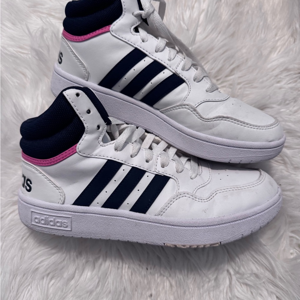 Adidas White and Navy Sneakers